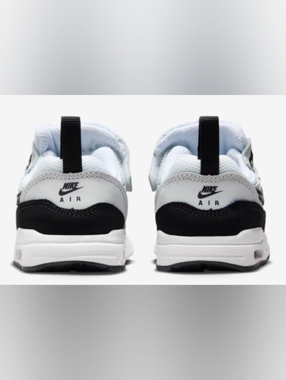 Nike Air Max 1 Easyon (TD) White Black Toddler Sneakers Size 4C NIB $65 - Picture 3 of 12
